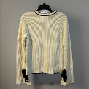 Daniel Cremieux Ivory Sweater with Dark Accents